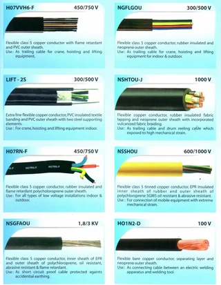 Rubber Insulated & Material Handling Cables