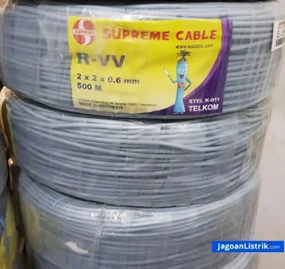 Kabel Telepon Indoor 2x2x0,6 (Isi 4) Supreme