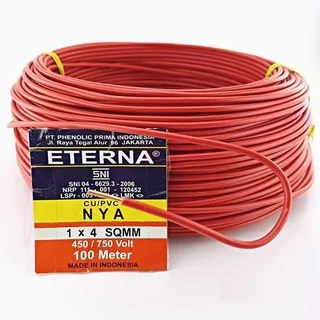 Kabel NYA Eterna Merah 1 x 4 mm