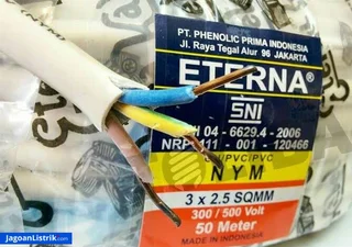 Kabel NYM Eterna Putih 3 x 2,5 mm