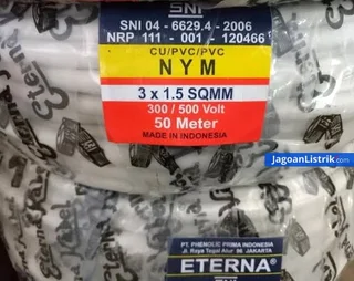 Kabel NYM Eterna Putih 3 x 1,5 mm