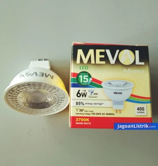 Lampu Downlight LED Slim 6 Watt 4" MEVAL Kuning