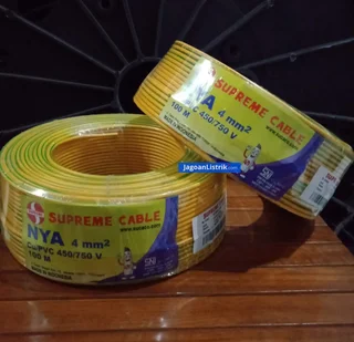 Kabel NYA Supreme Kuning Hijau 4 mm