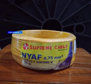 Kabel NYAF Supreme Kuning 0,75 mm