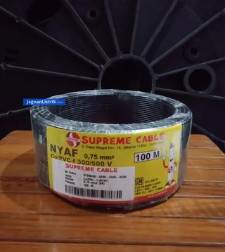 Kabel NYAF Supreme Hitam 0,75 mm