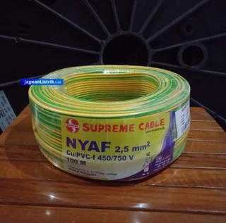 Kabel NYAF Supreme Kuning Hijau 0,75