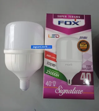Lampu LED Bulb 40 Watt FOX Putih