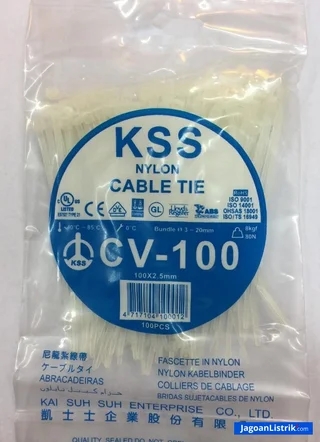 Kabel Ties CV 100 2,5mm Putih KSS