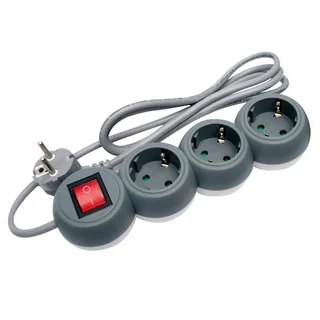 Stop Contact 3 Lb + Pengaman Socket + Saklar + Kabel (Model Bola/Donat) (ST-1388) UTICON