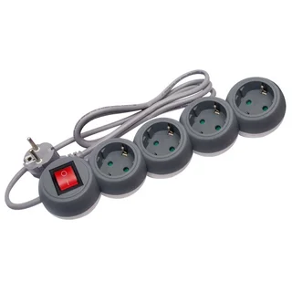 Stop Contact 4 Lb + Pengaman Socket + Saklar + Kabel (Model Bola/Donat) (ST-1488) UTICON